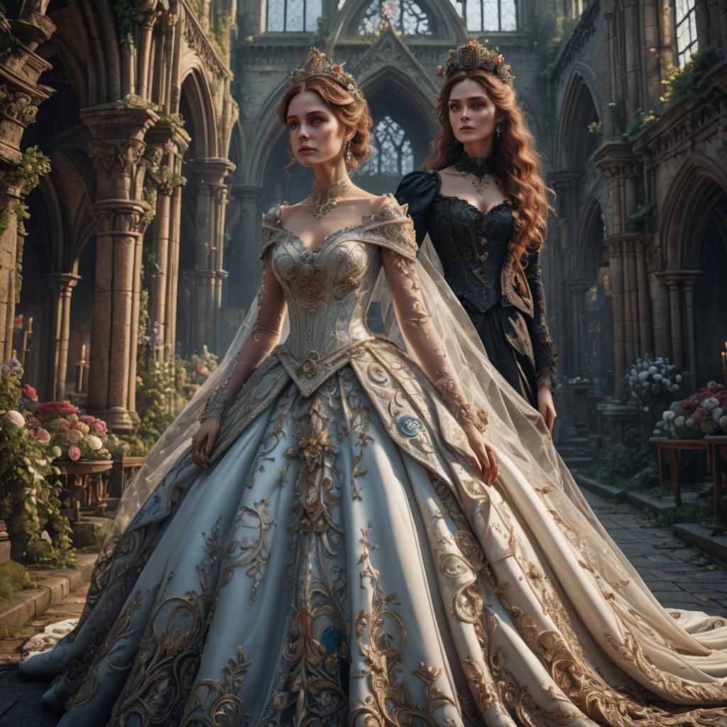 Victorian Fantasy Wedding Gown in Abbey