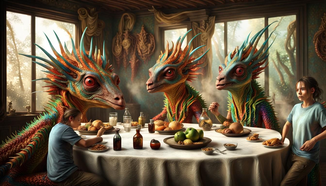 Exotic Alien Creatures in Hyperreal 3D Render