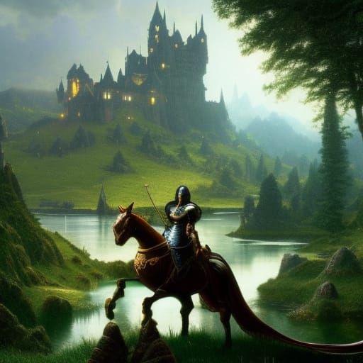 Dragon Knight's Castle: Detailed Matte Painting