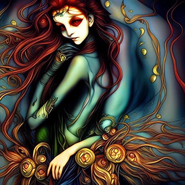 Enchanting Redhead in Post-Apocalyptic Wonderland