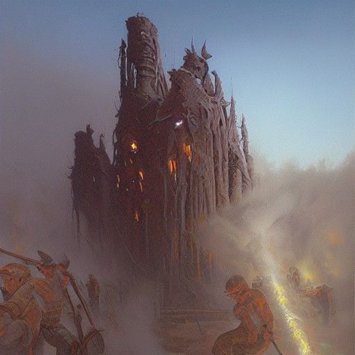 Surreal Nightmare Oil Painting by James Gurney