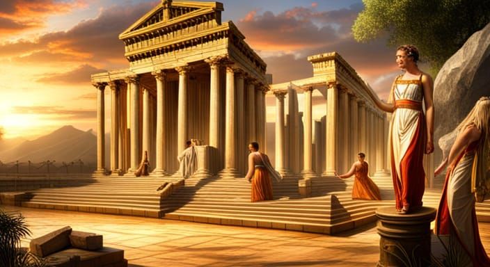 Fantasy Temple of Artemis: Amazon Priestess Sacrifice
