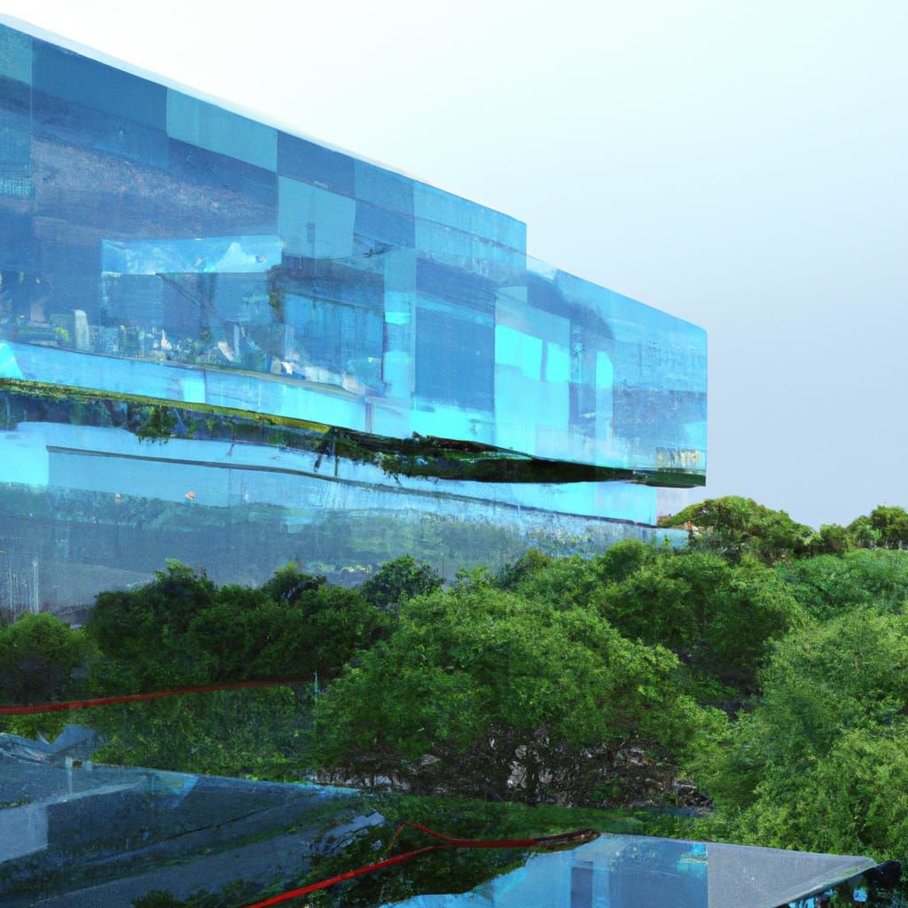 Nature and Architecture Blended in 3D Render