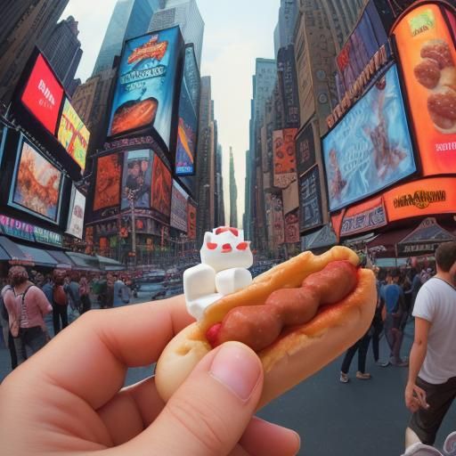 Marshmallows Dancing in New York City Comic Art