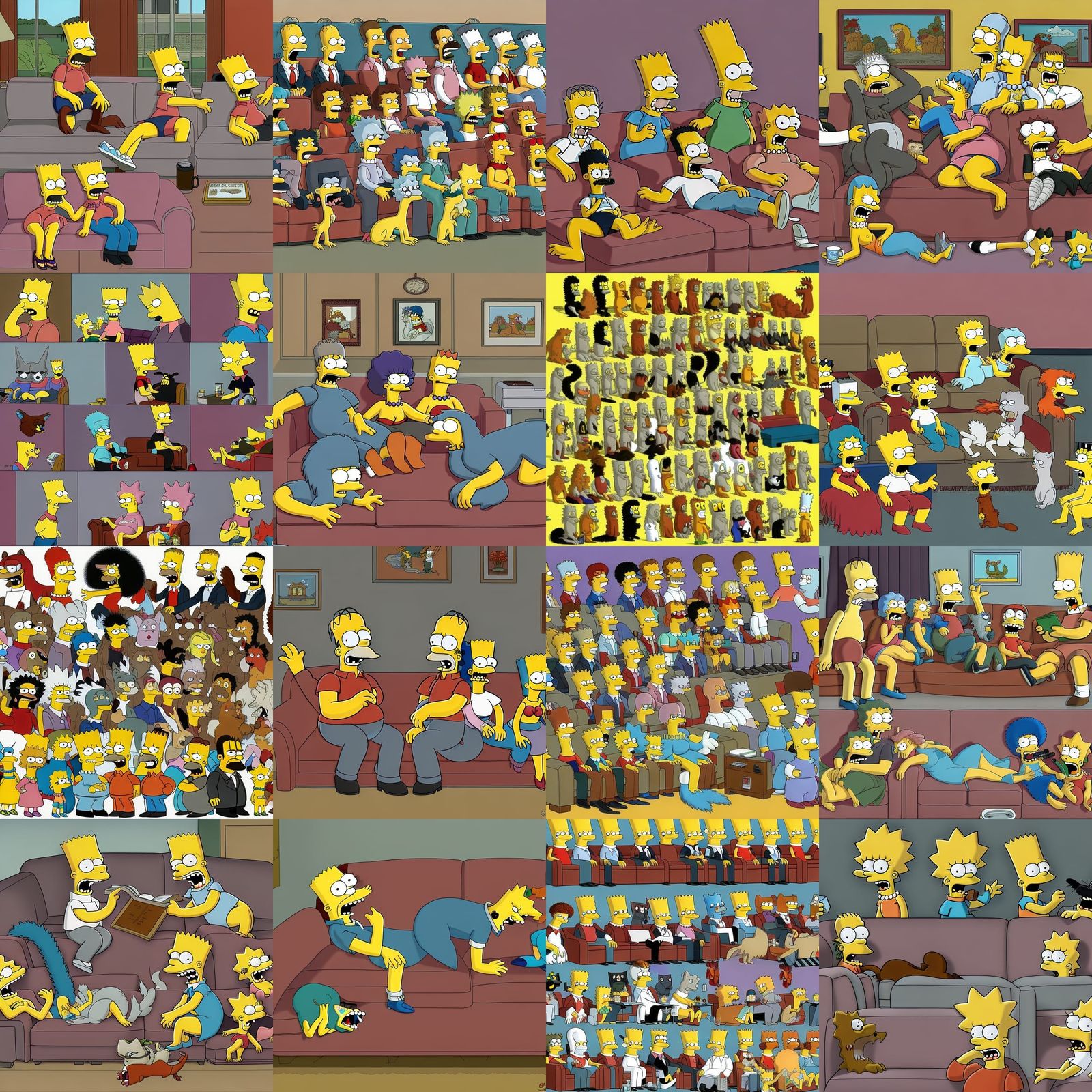 Simpson’s couch, gag