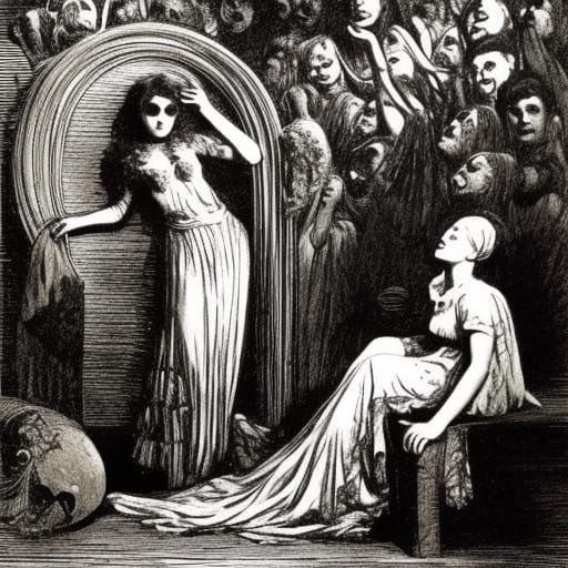 Festive Scene in Gustave Doré Style