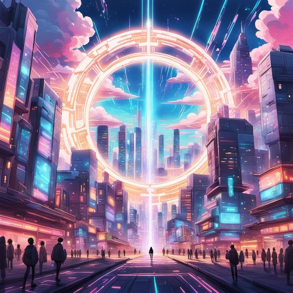 Crystalline Portal Expansion in Anime Style