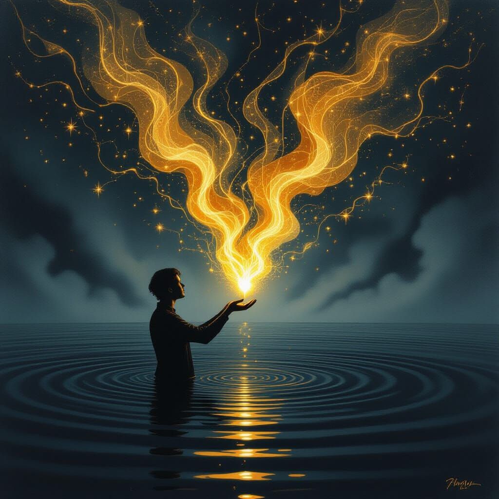 Hope Rekindled: Glowing Seed Mends Fractured Reflection