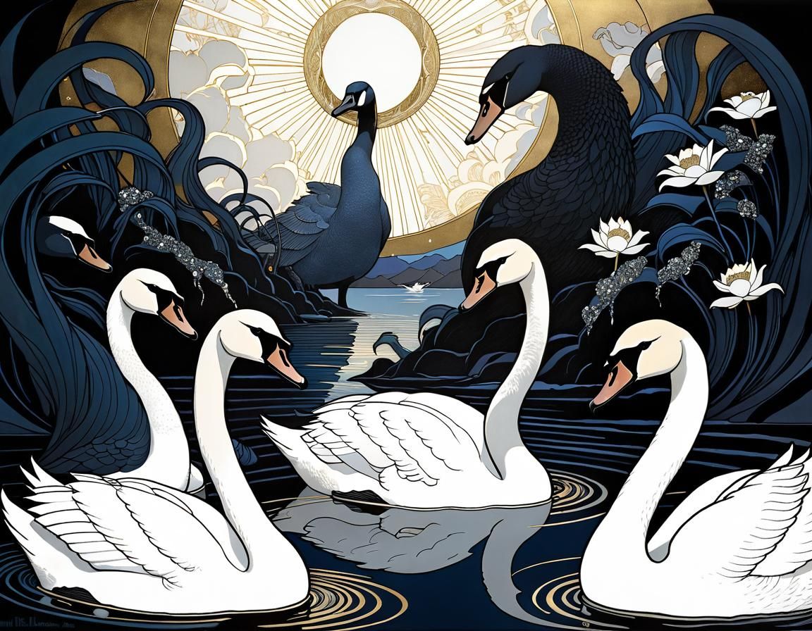 Trent Reznor Sings in Art Nouveau Swan Lagoon