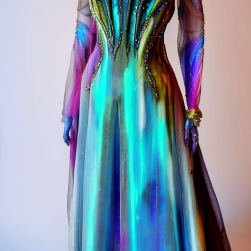 Labradorite met gala dress with blue labradorite with purple labradorite accents& ethereal vibes& magical vibes& witchy ...