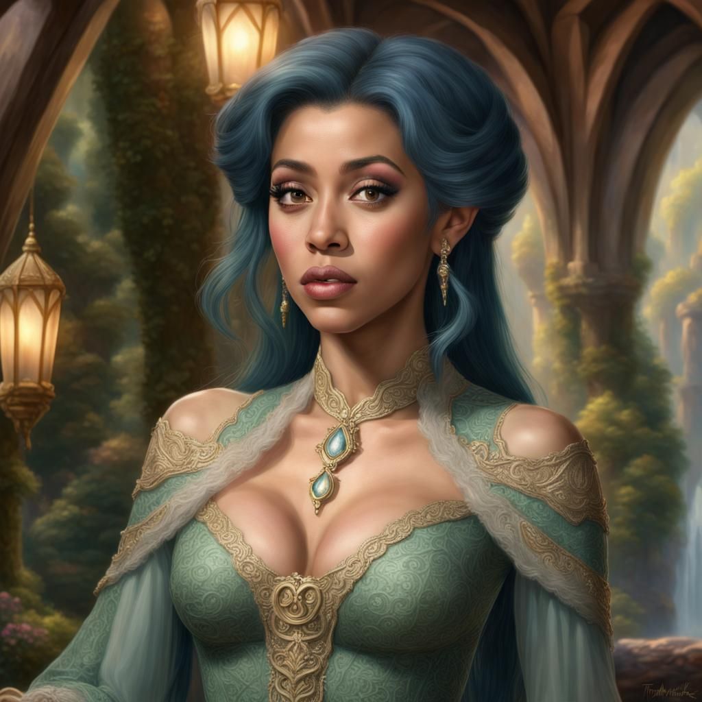 Cardi B as an Elf in Rivendell
