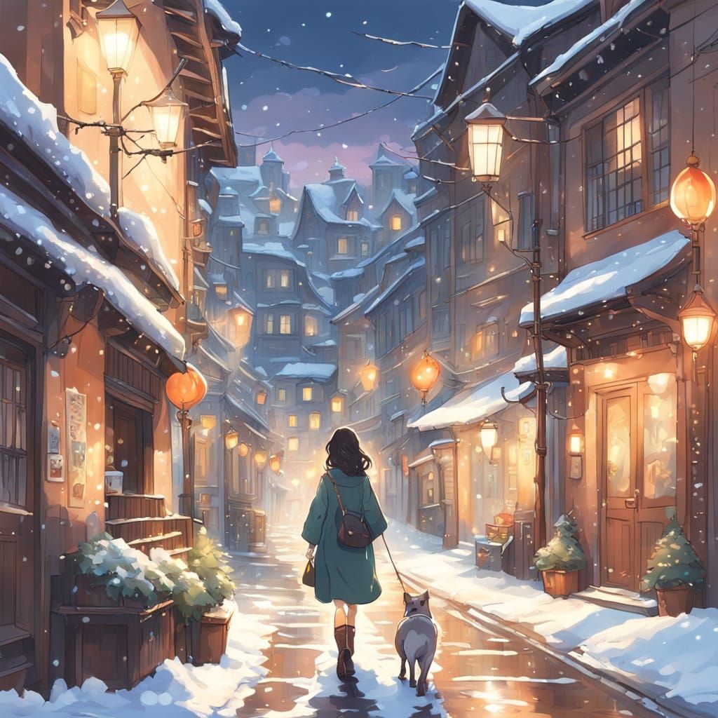 Winter Goddess Strolls through Enchanted Christmas City in D...