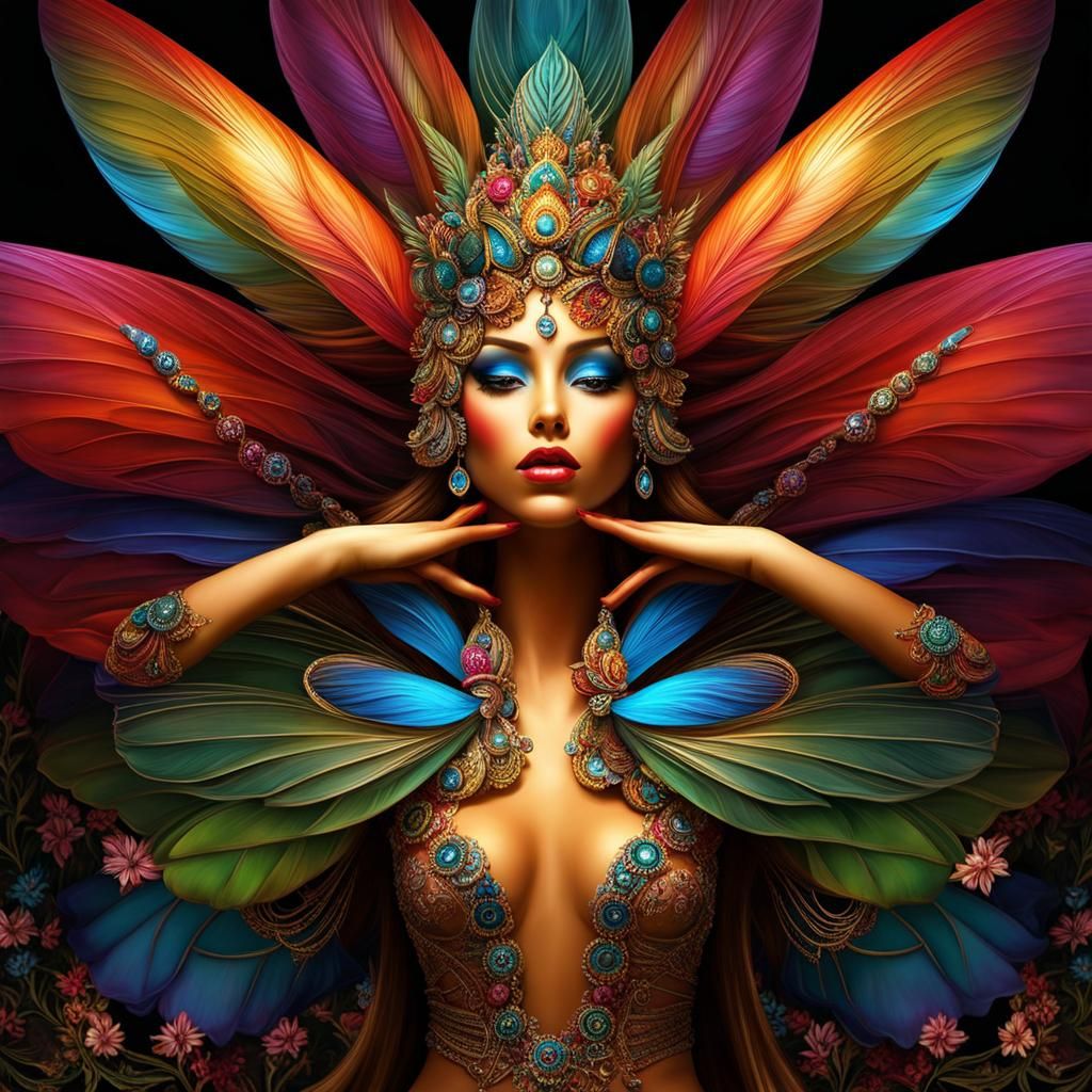 Fairies Dance on a Pin: Rich Color Digital Art