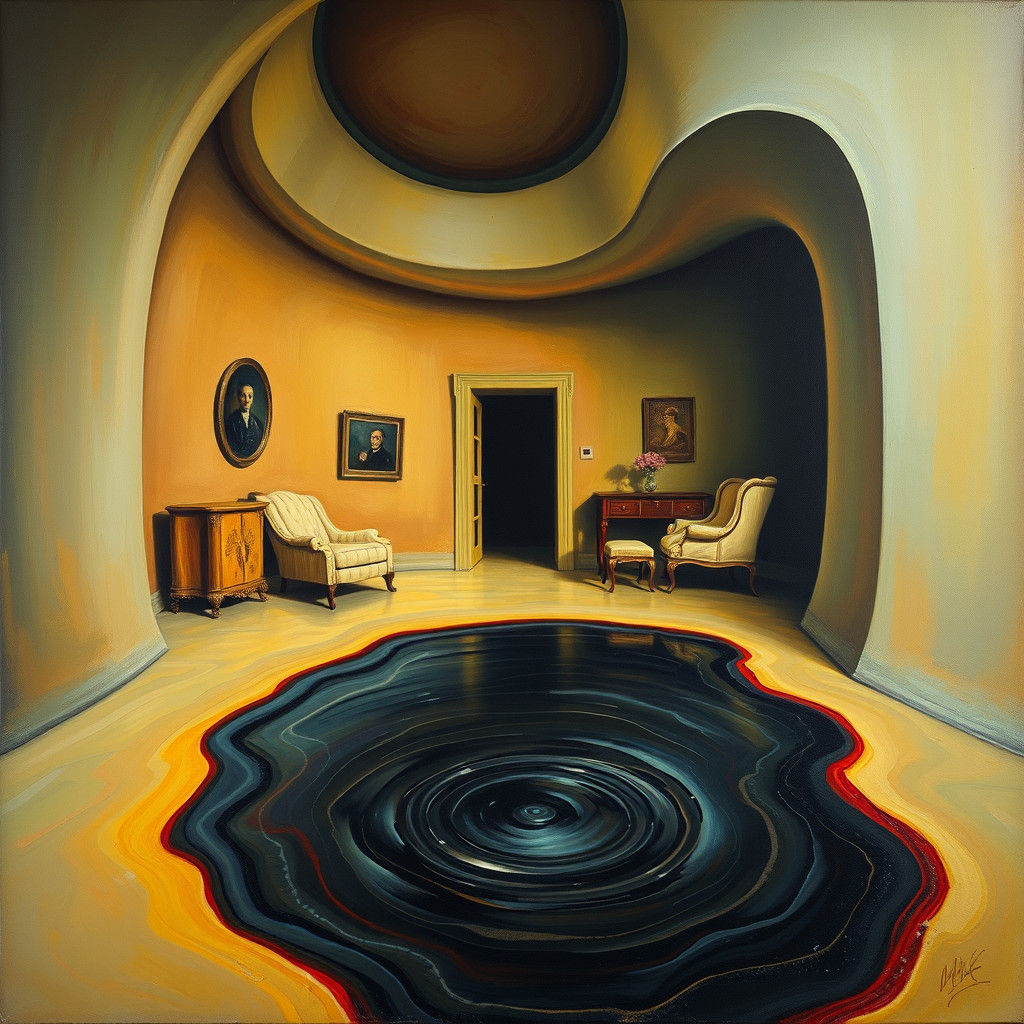 Distorted Room with Impossible Geometry, Surreal Art