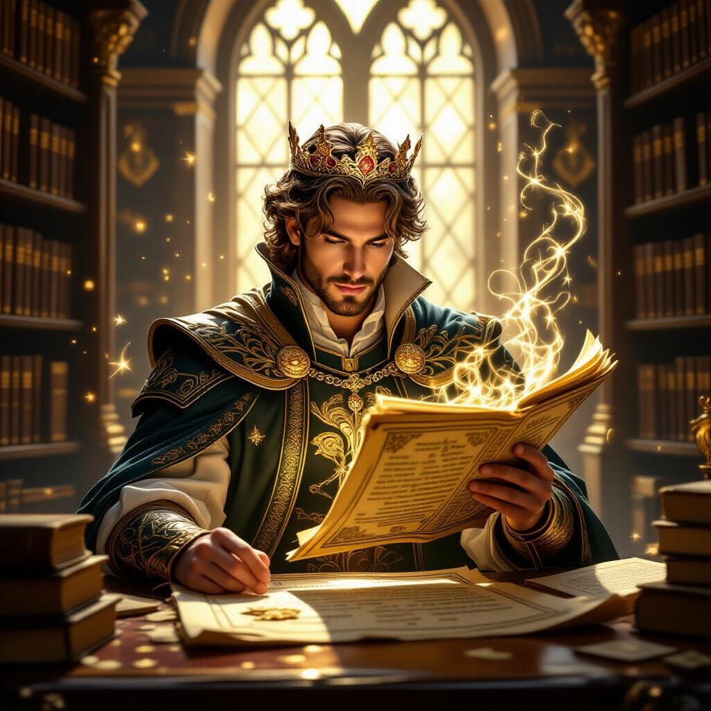 Crown Prince Finds Magical Scroll in Ancient Library