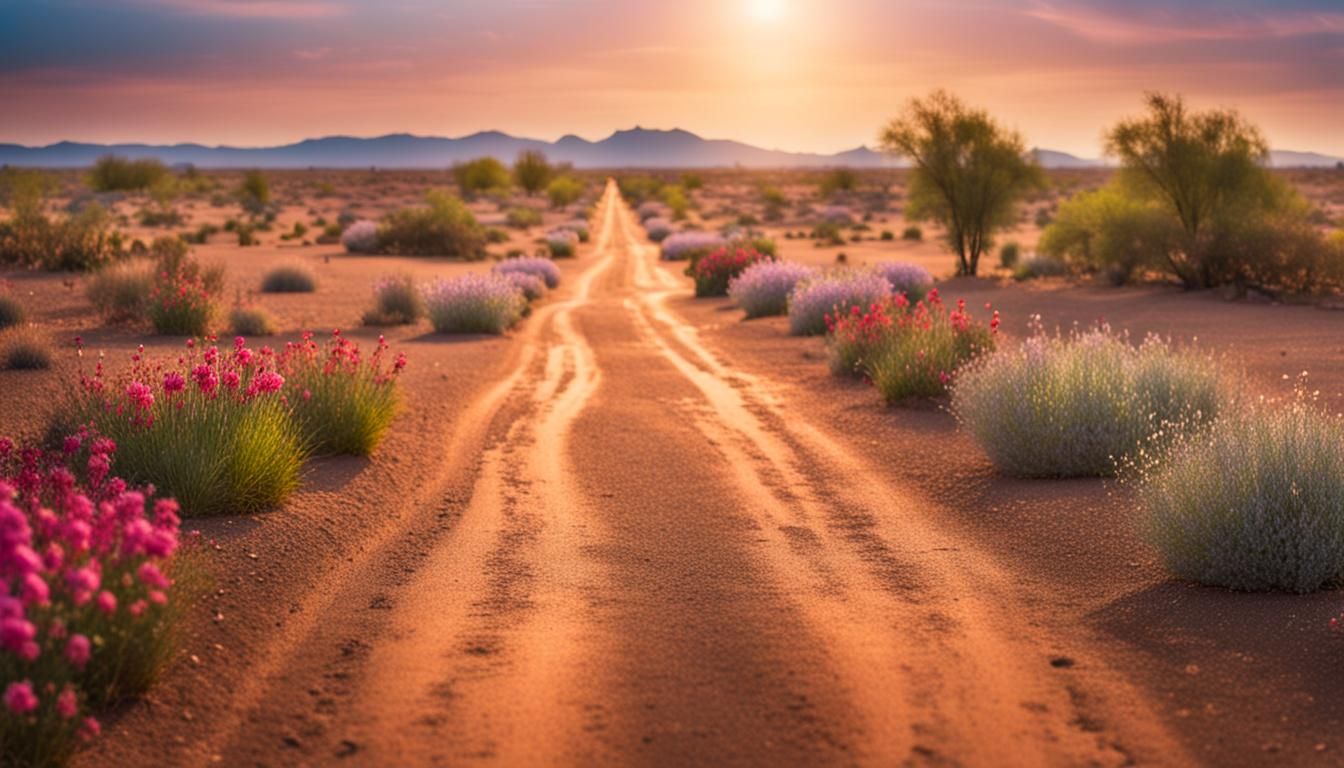 Roads Diverge: Garden or Desert, a Photographic Study