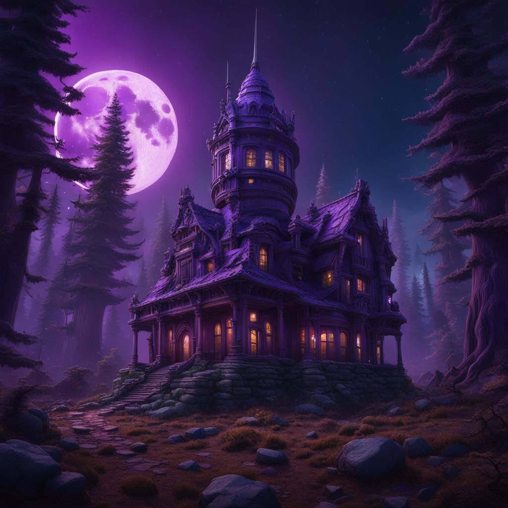 Gigantic Building in Oregon Forest: Matte Painting