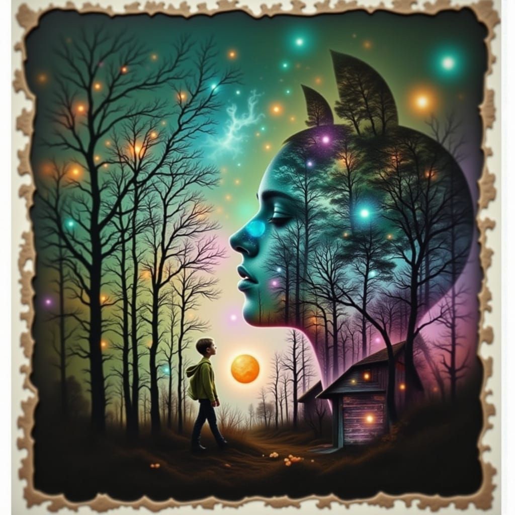 Luminous Double Exposure in Volumetric Lighting