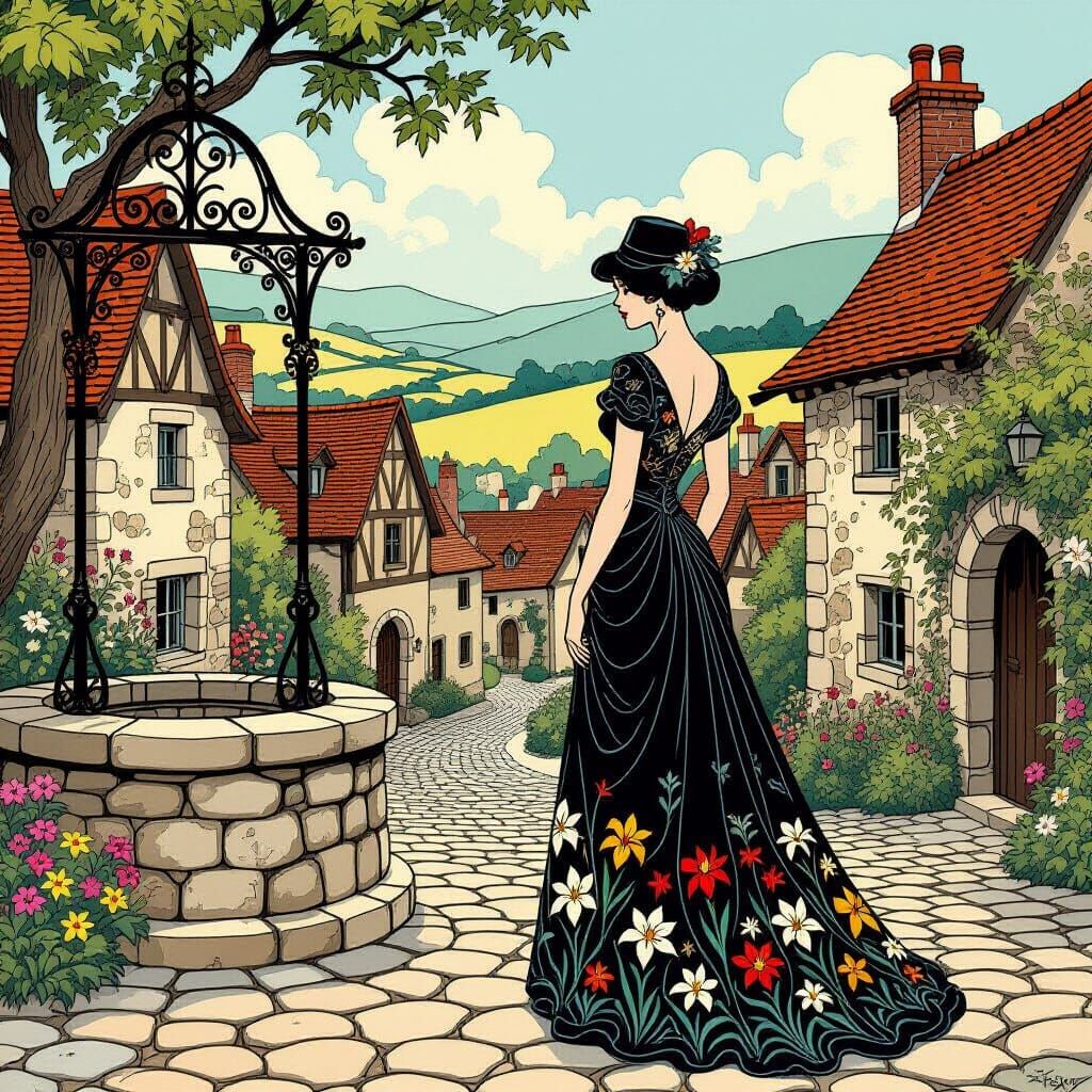 Art Nouveau Detective Sanja in Quaint Village