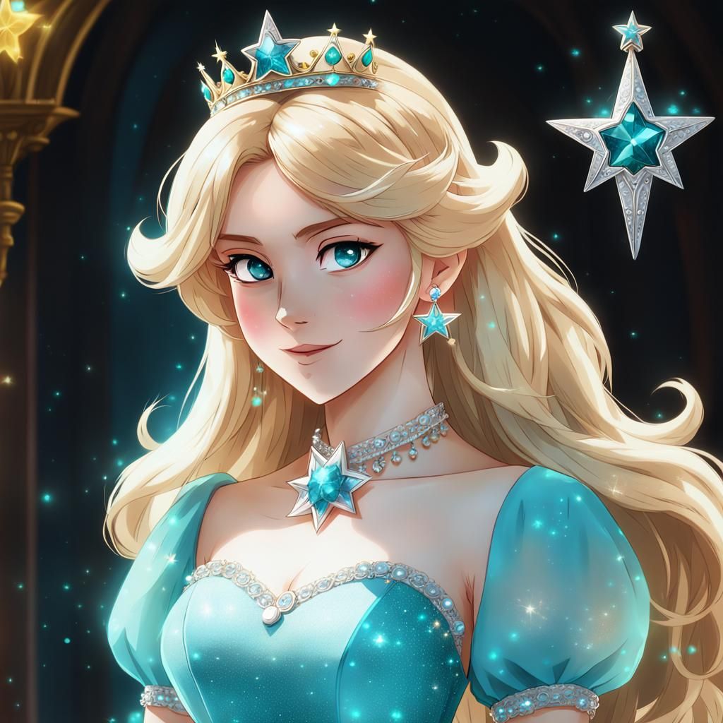 Anime Portrait: Young Princess with Star Wand