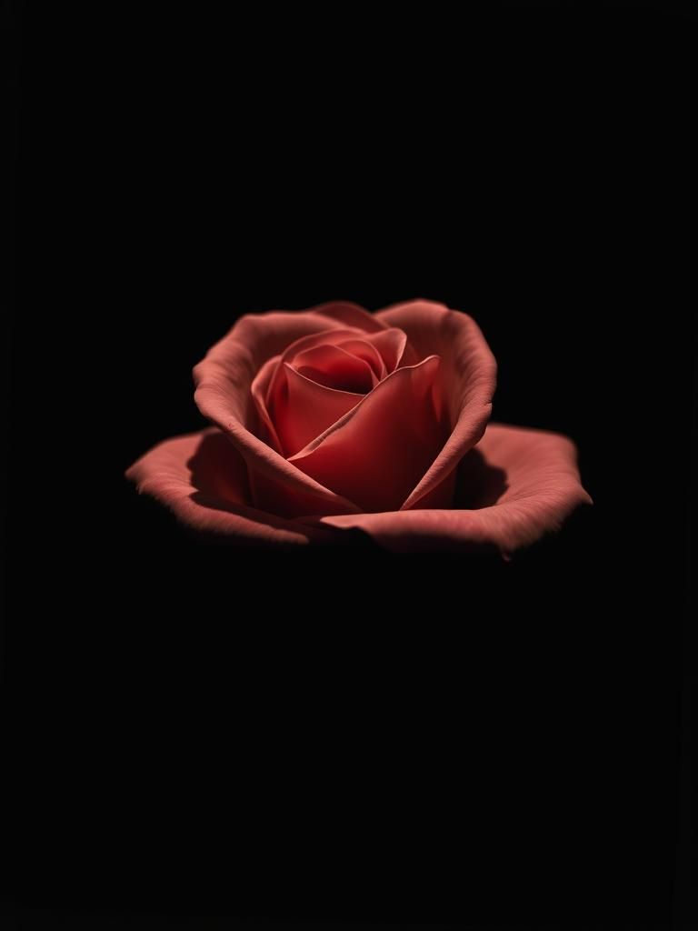 Rose Photogram in Surrealist Style