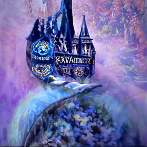 Ethereal Ravenclaw in a Luminous Fantasy Landscape