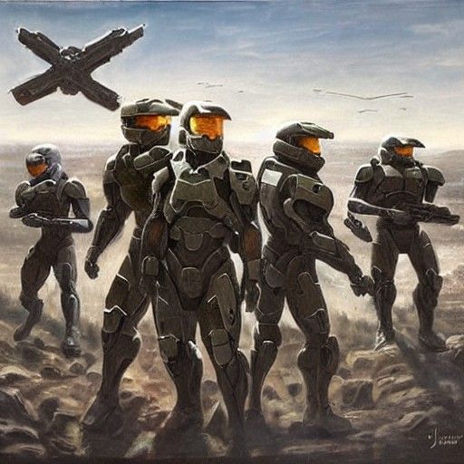 UNSC Infinity: Oil Painting by James Gurney