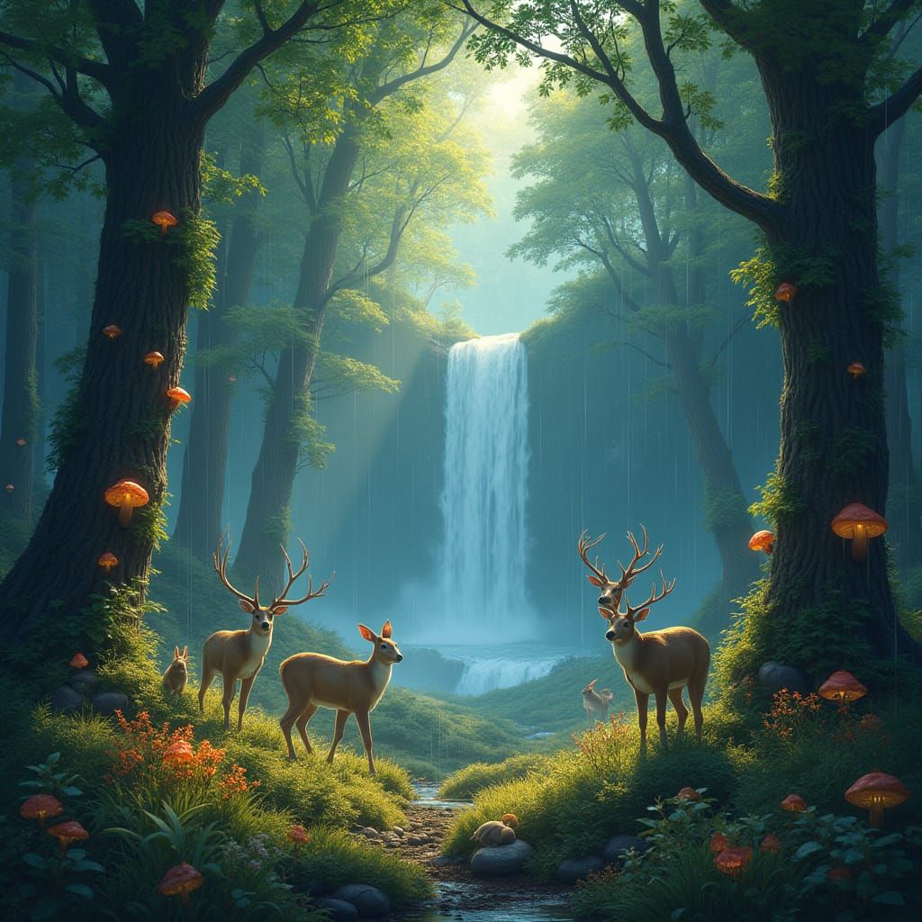 Whispering Forest in Ethereal Bloom