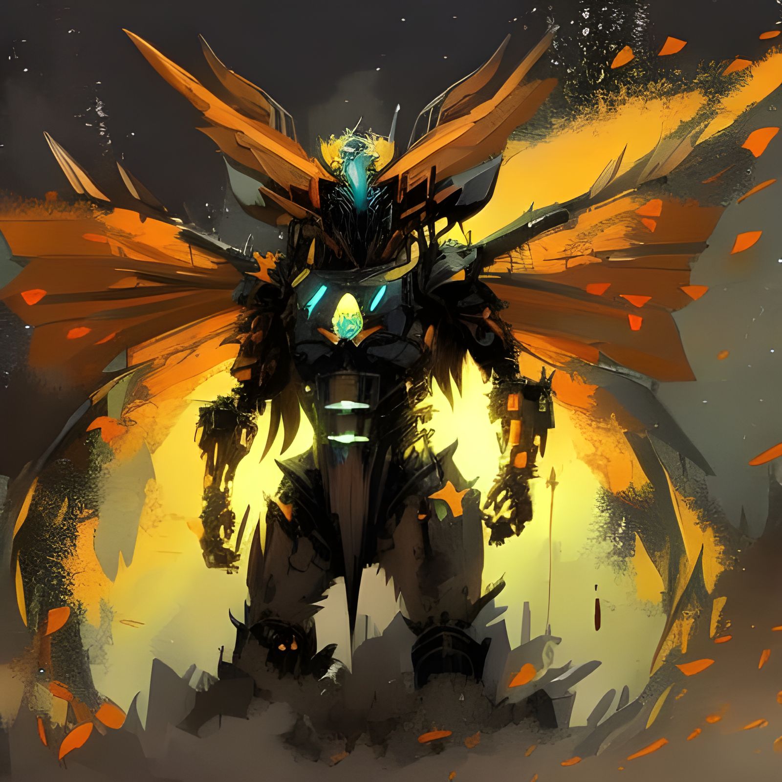 Cute Bee Mecha Insect in Speedpaint Style