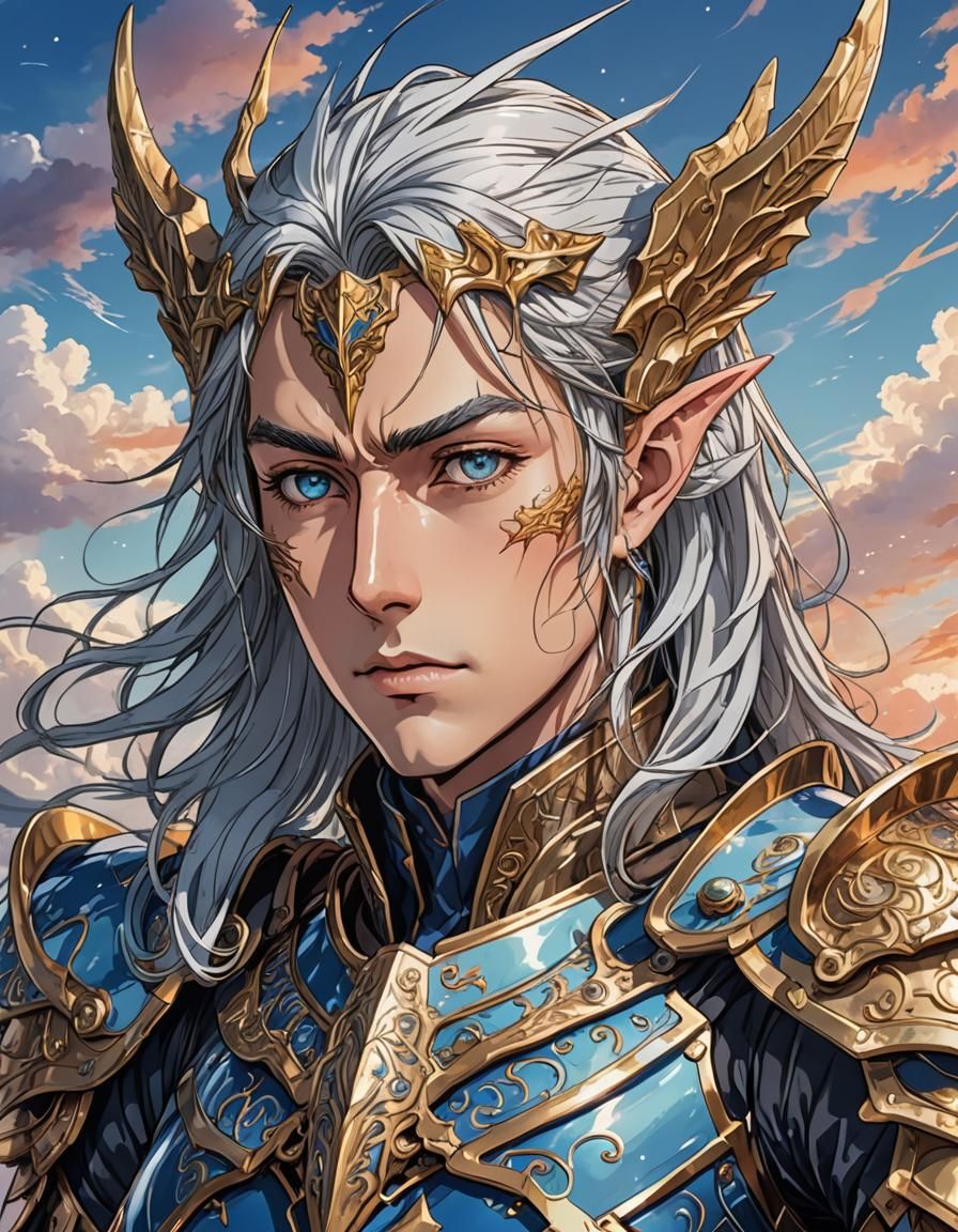 High Elf in Armor: Anime Illustration