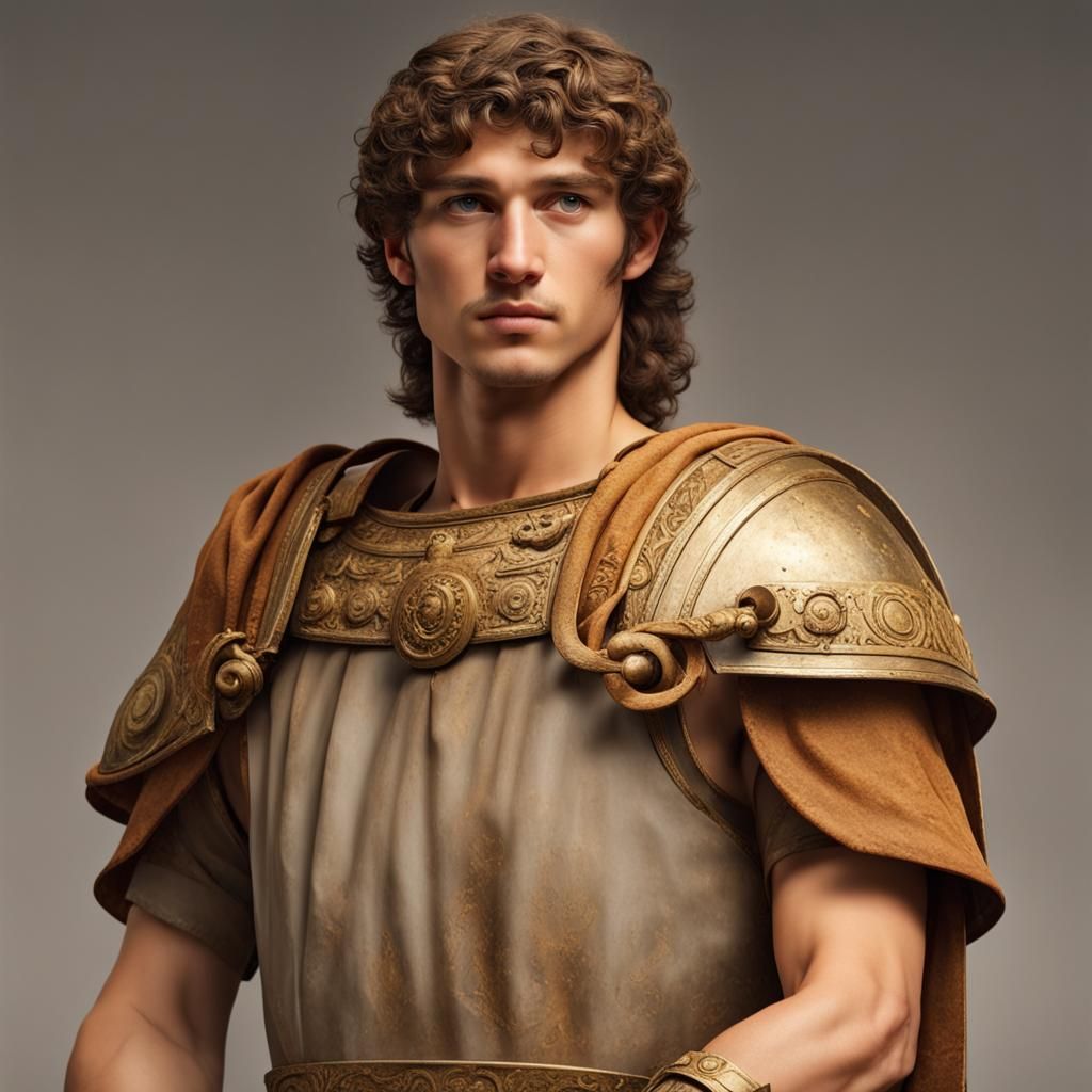 Young Roman General with Golden Brown Hair