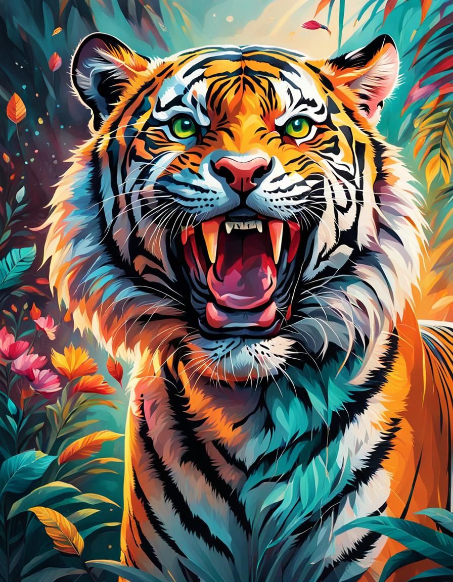 Vibrant Tiger Portrait