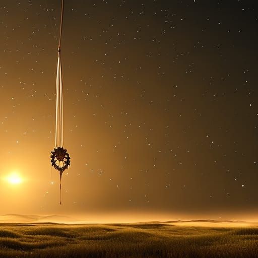 Galactic Dreamcatcher with Shooting Stars, Digital Matte Pai...