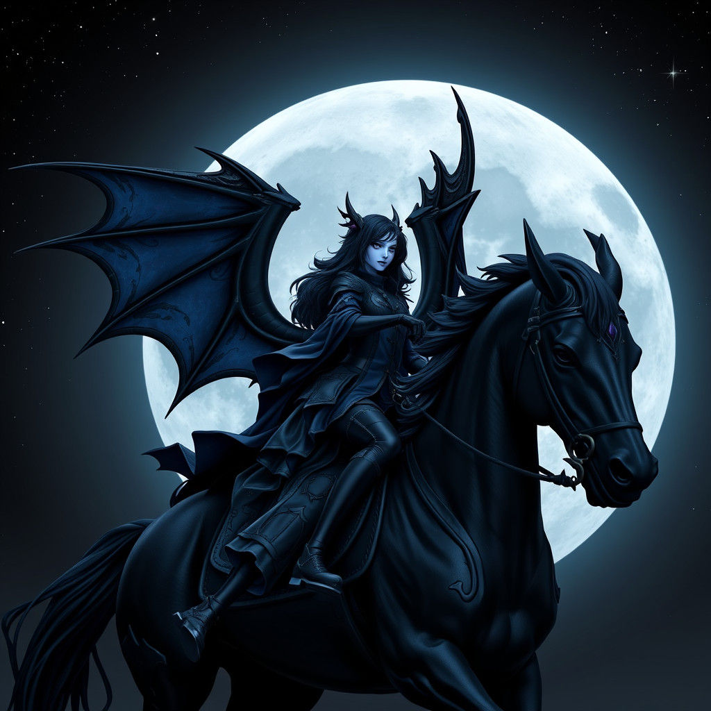 Rose Queen with Dragon Wings in Anime Art