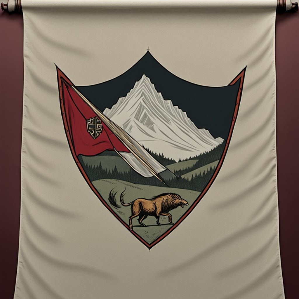 Golden Hour Banner in Medieval Illuminated Style