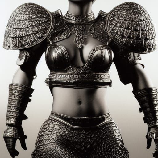 Erika Eleniak in Steel Armour: Digital Matte Painting