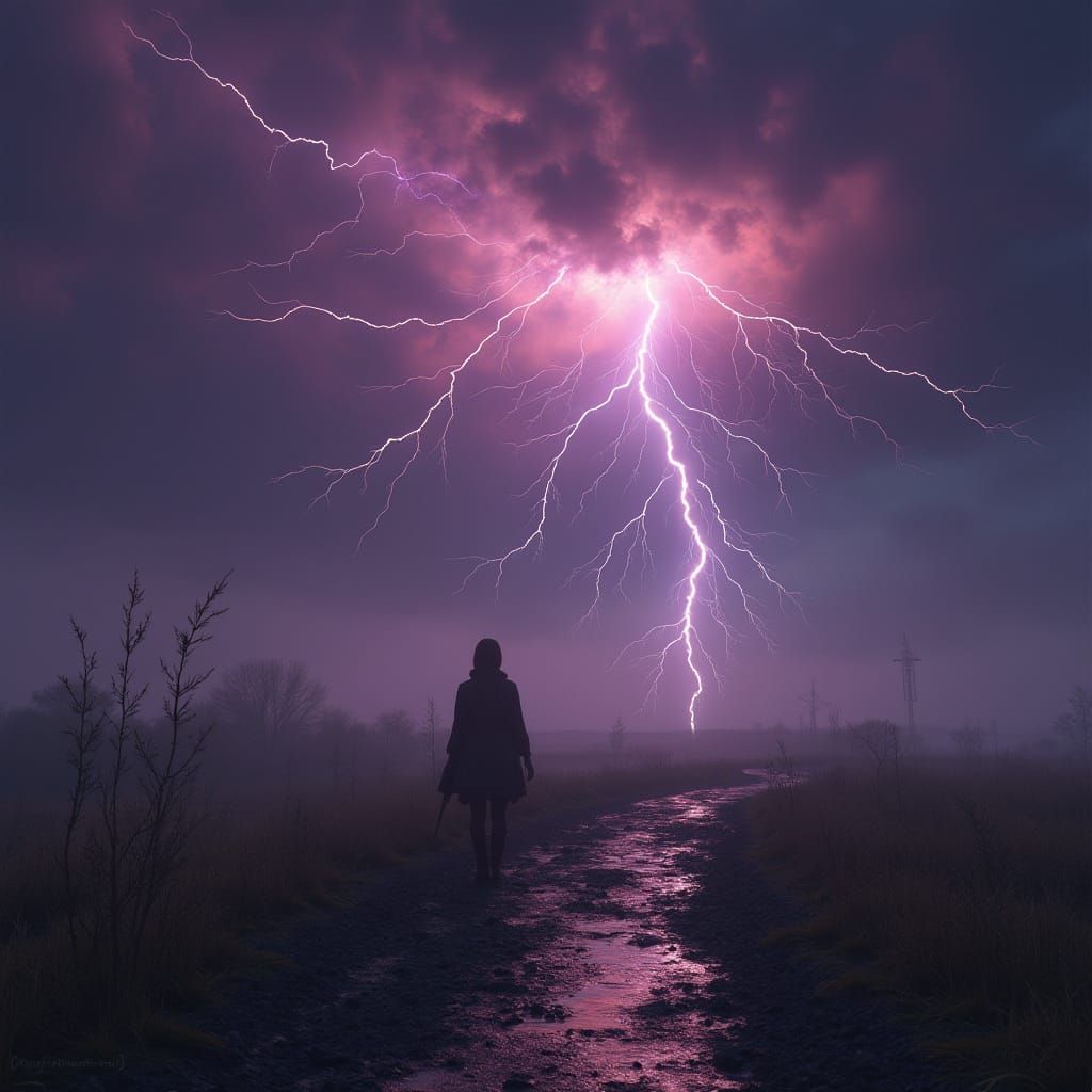 Migraine Thunderstorm in Dark Fantasy Style