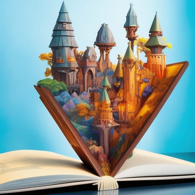 Enchanting Fairy Tale Book in Hyperrealistic Detail