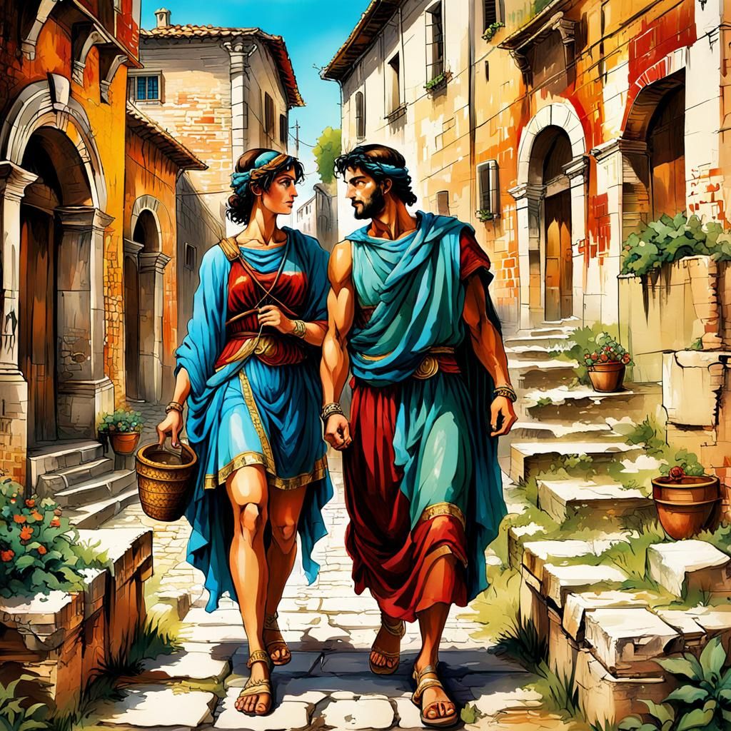 Pre-Roman Italian Latins in Anime Style