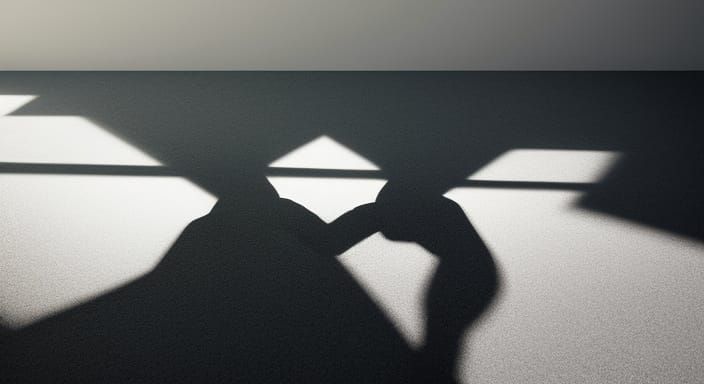 Light facing off with shadow.