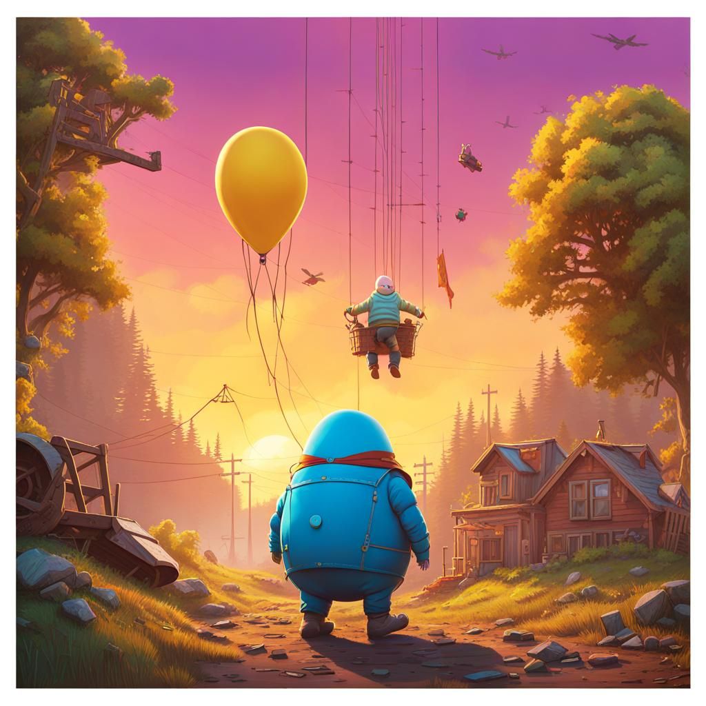 Humpty Dumpty in Solarpunk Style