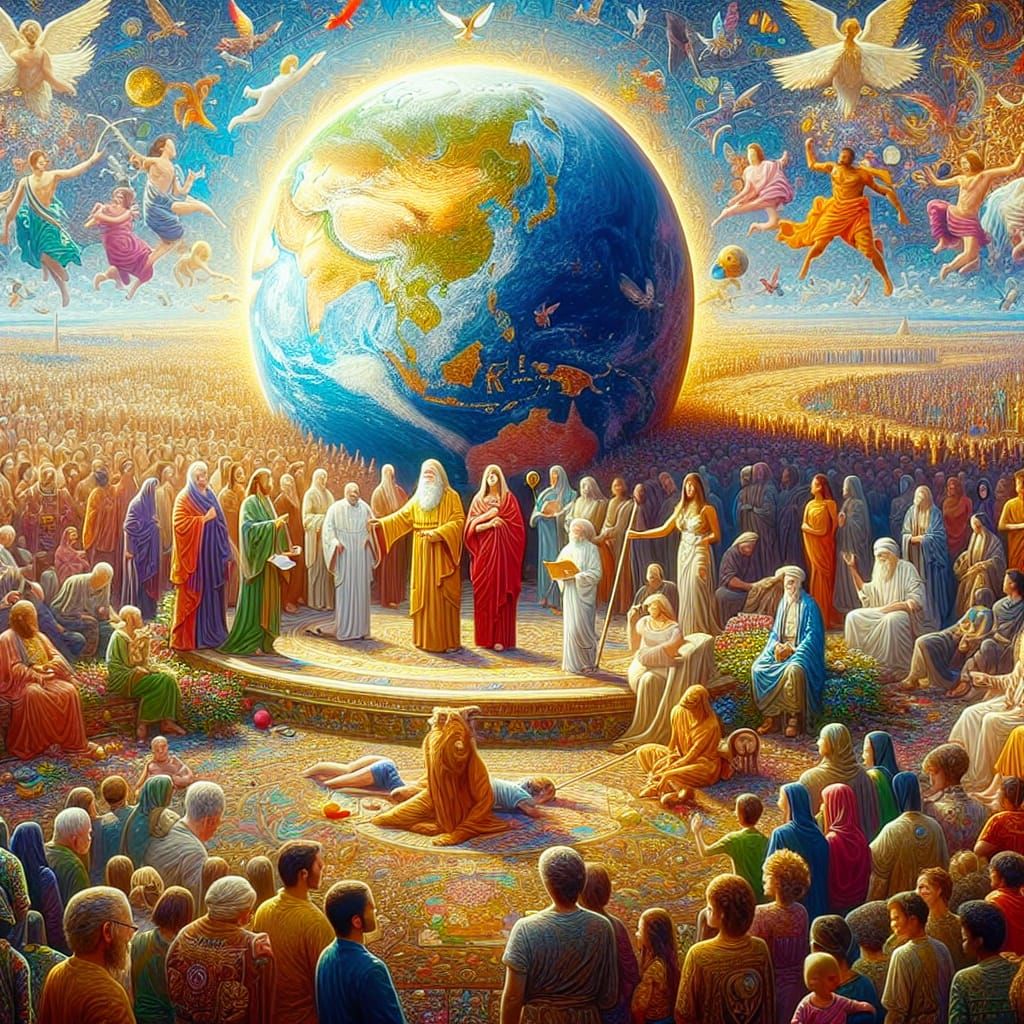 Harmonious World Without Borders: Hyperrealistic Vision