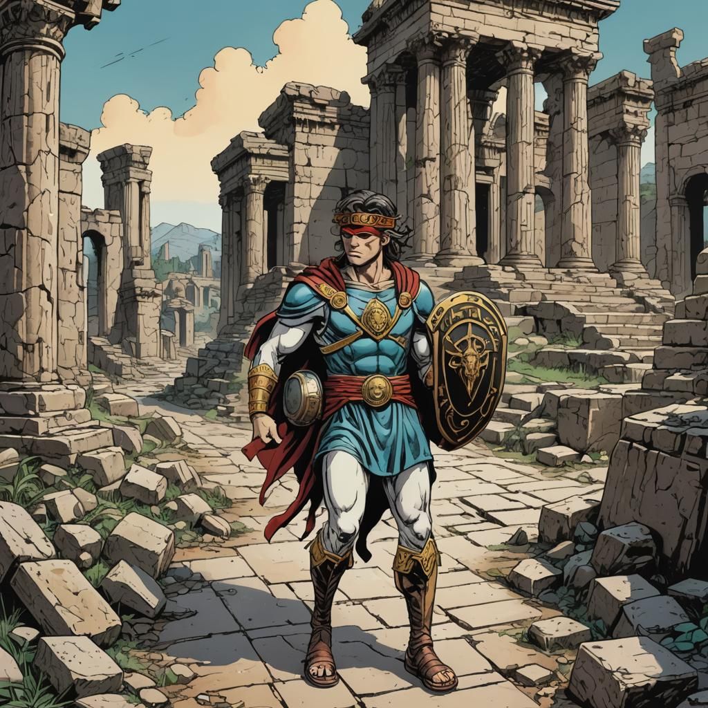 "When i hear a sound i will pull the blindfold down on my eyes. I am going to fight Medusa after all."