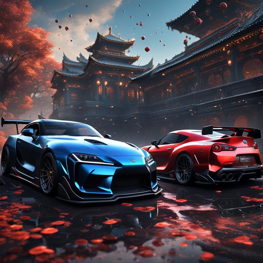 Fantastical Car Combination in Detailed Matte Painting