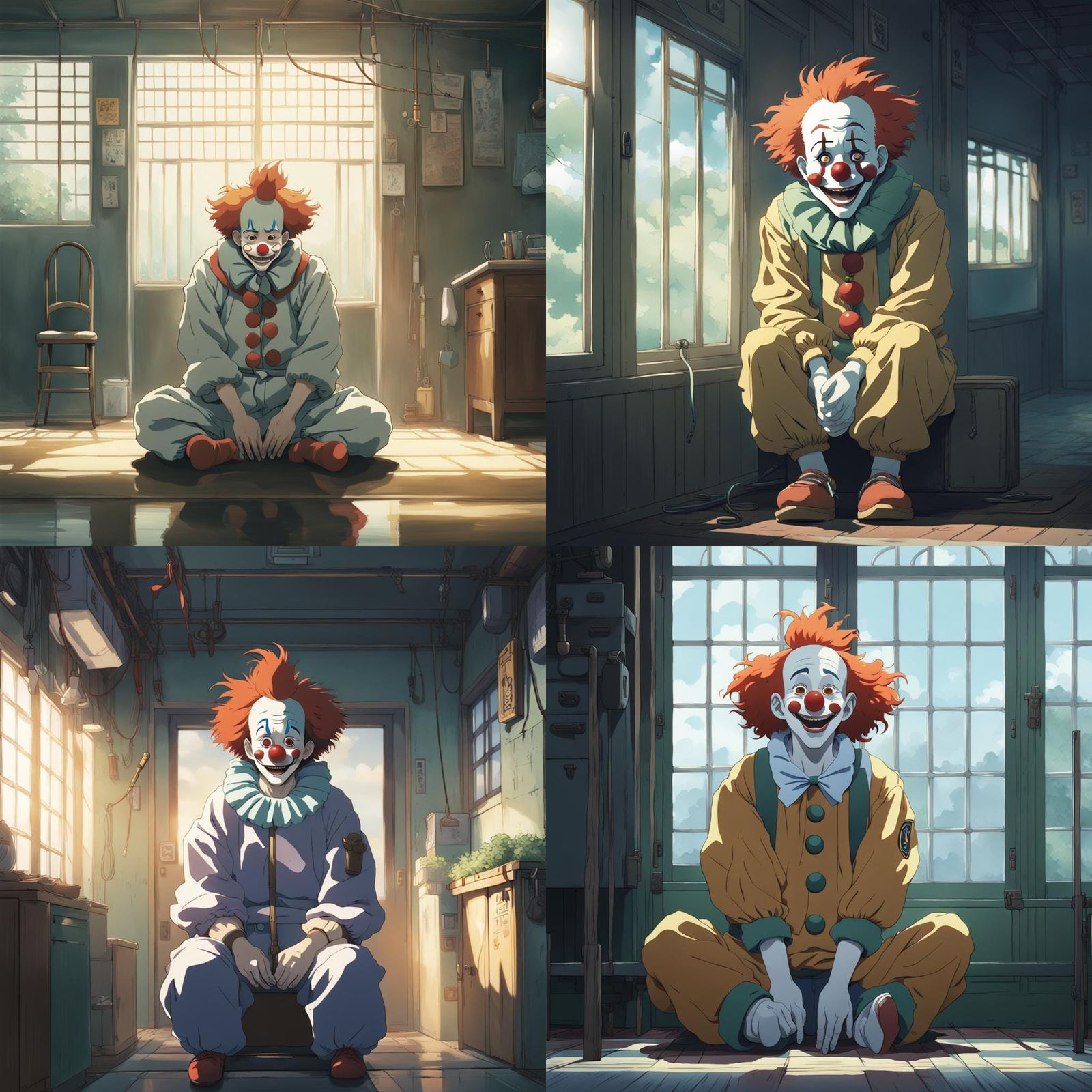 Clown in Straitjacket: Studio Ghibli Anime Art
