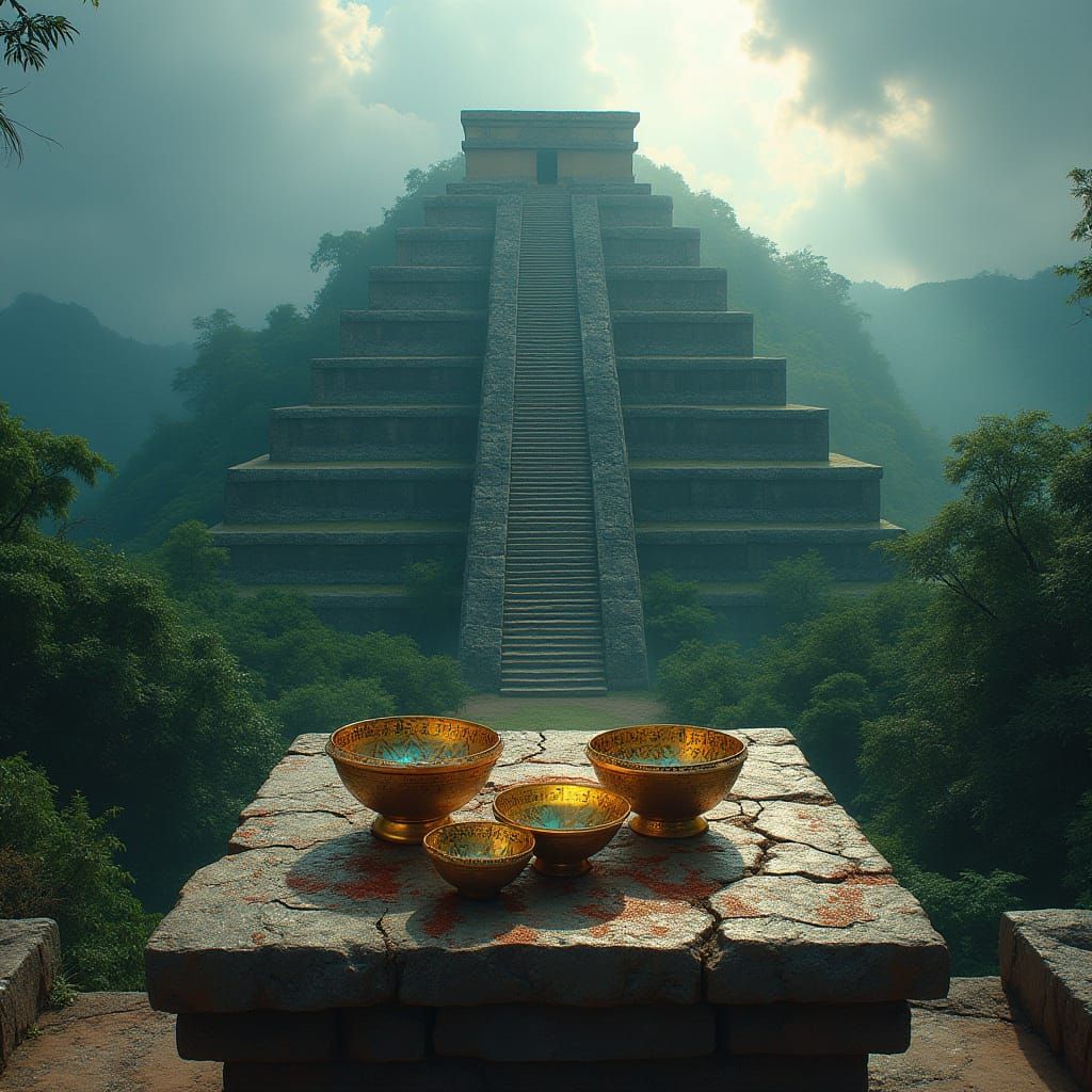 Ancient Inca Pyramid with Sacrificial Altar in Amazonia