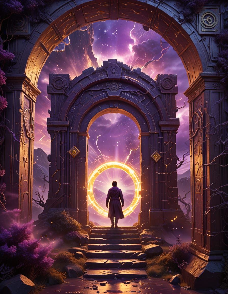 Time Traveler Steps Through a Dimensional Gateway