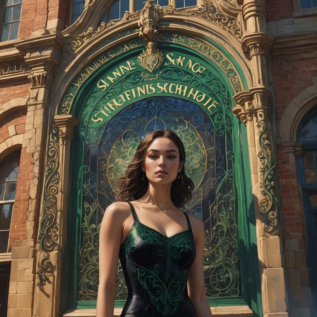 Woman at St Annes School in Fantasy Concept Art