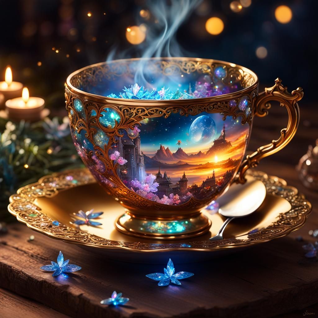 Magical Tea Cup in Fantasycore Style