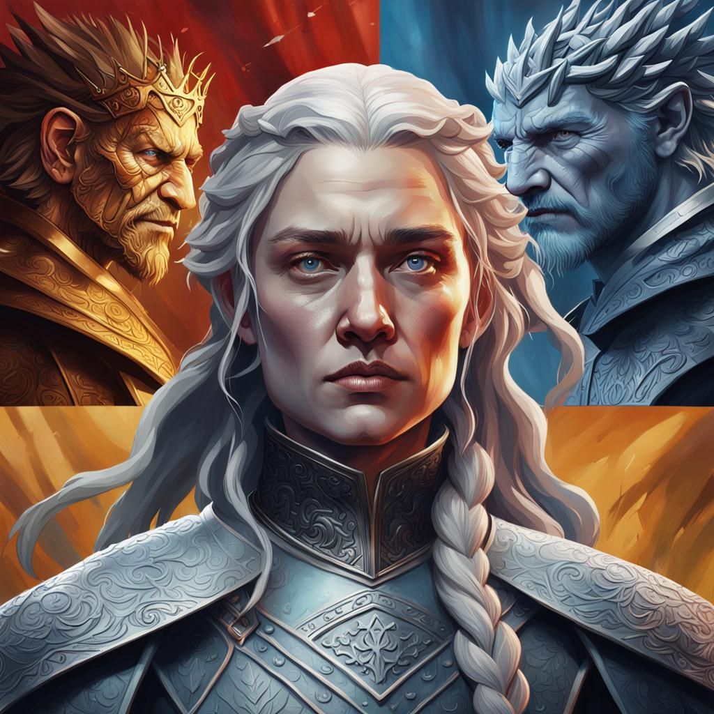 Game of Thrones Portrait in Hyperdetailed Style